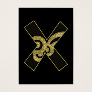 retro monogram - X Visitekaartjes