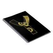 retro monogram - Y Notitieboek (Rechterzijde)