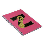 retro monogram - Z Notitieboek (Rechterzijde)