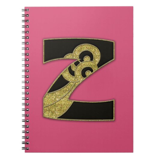retro monogram - Z Notitieboek (Voorkant)