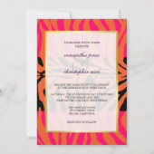 Retro-/monogram-/Zebrastripes-weddenschappen Kaart (Achterkant)