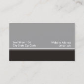 Retro Monogram zwarte grijze visitekaartjes (Achterkant)