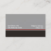 Retro Monogram zwarte grijze visitekaartjes (Achterkant)