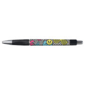 Retro  monogramma Colorful Teacher Pen (Voorkant)