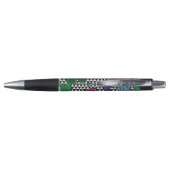 Retro monogramma Colorful Teacher Pen (Achterkant)