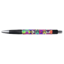 Retro  monogramma Colorful Teacher Pen