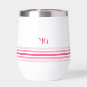 Retro Monogrammed Minimalist Stripes (Achterkant)