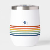 Retro Monogrammed Minimalist Stripes (Voorkant)