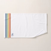 Retro Monogrammed Minimalist Stripes Bad Handdoek (Handdoek)