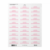 Retro Monogrammed Minimalist Stripes Etiket (Full Sheet)