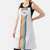 Retro Monogrammed Minimalist Stripes Schort (Insitu)