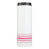 Retro Monogrammed Minimalist Stripes Thermosbeker (Achterkant)