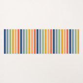 Retro Monogrammed Minimalist Stripes Yogamat (Achterkant (horizontaal))