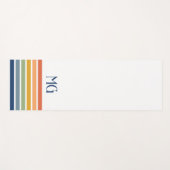 Retro Monogrammed Minimalist Stripes Yogamat (Voorkant (horizontaal))