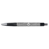 Retro  monogrammen Teacher Pen Black White (Voorkant)