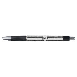 Retro  monogrammen Teacher Pen Black White