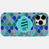 Retro Monogrom Scales Case-Mate iPhone Case (Achterkant (horizontaal))