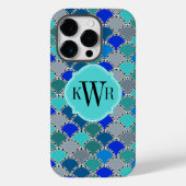 Retro Monogrom Scales Case-Mate iPhone Case (Achterkant)