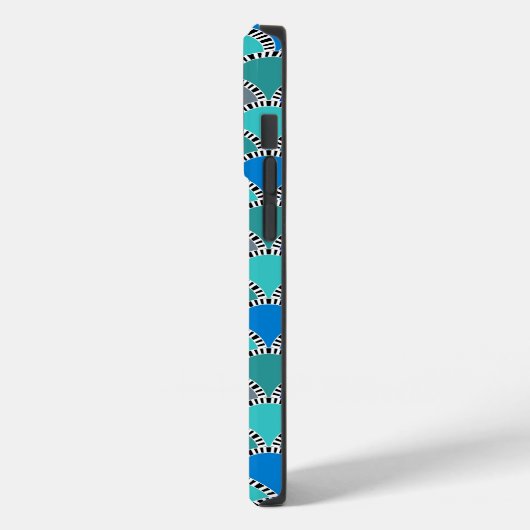 Retro Monogrom Scales Case-Mate iPhone Case (Achterkant / Links)