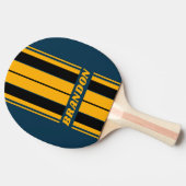 Retro Monolit Tide Board Stripes met naam Tafeltennisbatje (Zijkant)