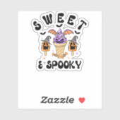 Retro Monster Ice Cream Halloween Sweet & Spooky Sticker (Vel)