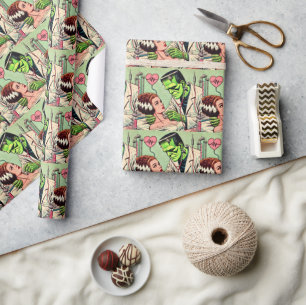 Retro Monster Love Comics Cadeaupapier