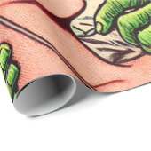 Retro Monster Love Comics Cadeaupapier (Rol Hoek)