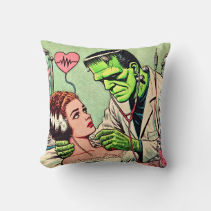 Retro Monster Love Comics Kussen