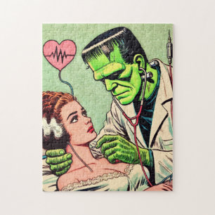 Retro Monster Love Comics Legpuzzel