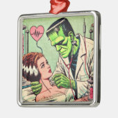 Retro Monster Love Comics Metalen Ornament (Links)