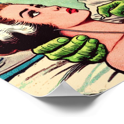 Retro Monster Love Comics Poster (Hoek)