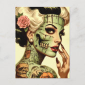 Retro Monster  Pin-up Briefkaart (Voorkant)