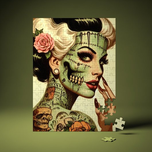 Retro Monster  Pin-up Legpuzzel