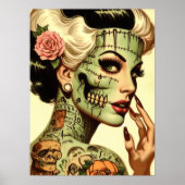 Retro Monster Pin-up Poster (Voorkant)