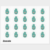 retro monster ronde sticker (Vel)