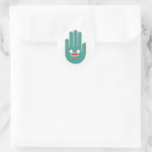 retro monster ronde sticker (Tas)