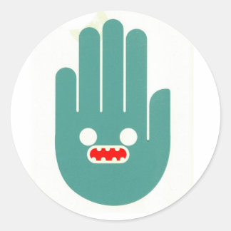 retro monster ronde sticker