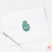 retro monster ronde sticker (Envelop)