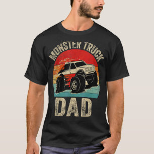 Retro Monster Truck Dad  Sunset Truck Fathe T-shirt