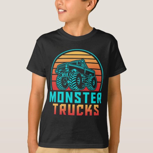 Retro Monster Trucks T-shirt (Voorkant)