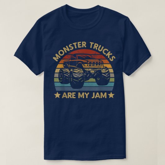 Retro Monster Trucks zijn mijn stijl Silh T-shirt (Design voorkant)