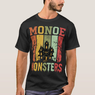 Retro Monsters Halloween Spoken Huis T-shirt