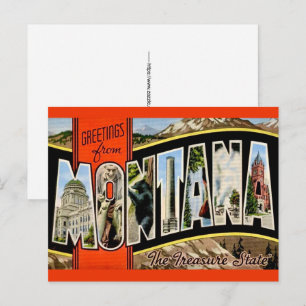 Retro Montana ansichtkaart Briefkaart