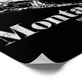 Retro Montana Bridger Bowl Skiën T-shirt Poster (Hoek)