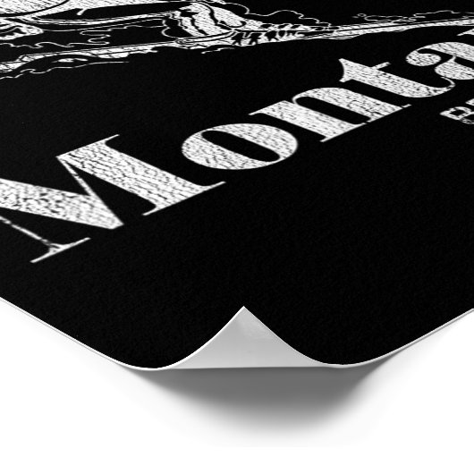 Retro Montana Bridger Bowl Skiing Tee  Poster (Hoek)