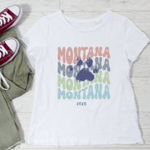Retro Montana Hond Moeder T-shirt
