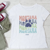 Retro Montana Hond Moeder T-shirt