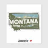 Retro Montana State Car Sticker (Vel)