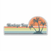 Retro Montego Bay Sunset Sticker (Voorkant)