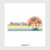Retro Montego Bay Sunset Sticker (Vel)